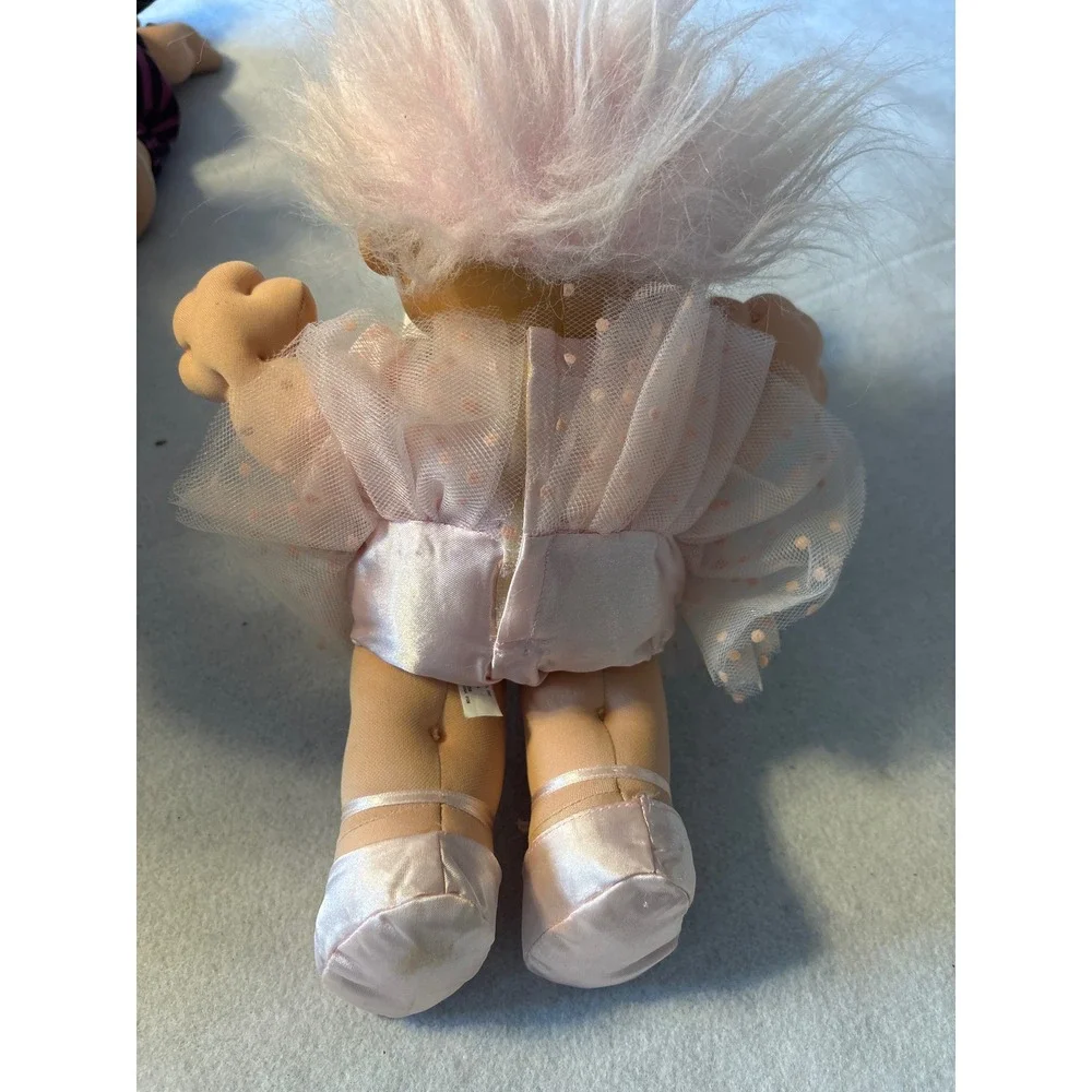 Russ Troll Doll‎ Ballerina Pink Tutu Ballet Shoes Big Blue Eyes Fluffy Hair